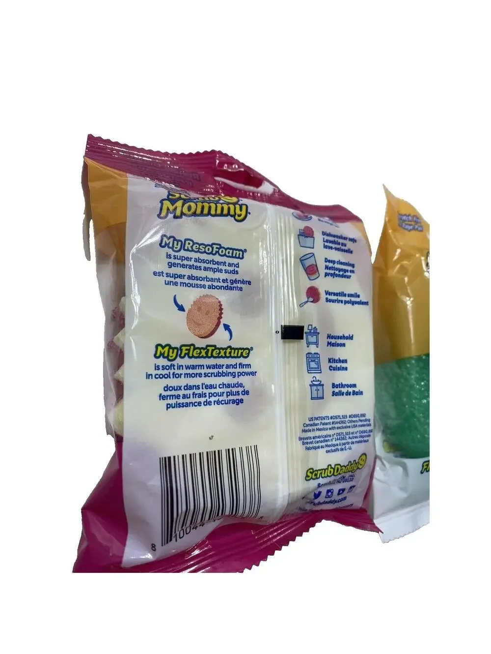 Scrub Daddy and Scrub Mommy Kitchen Sponge Set - Smiley Face Sponges Green